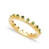 Thin Emerald Band 925 Sterling Silver Ring