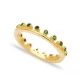 Thin Emerald Band 925 Sterling Silver Ring Thin Emerald Band 925 Sterling Silver Ring
