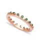 Thin Emerald Band 925 Sterling Silver Ring Thin Emerald Band 925 Sterling Silver Ring