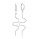 Snake CZ Pair 925 Sterling Silver Earrings - Sade 925 Silver Jewelry