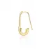 Safety Pin Single 925 Sterling Silver Earrings