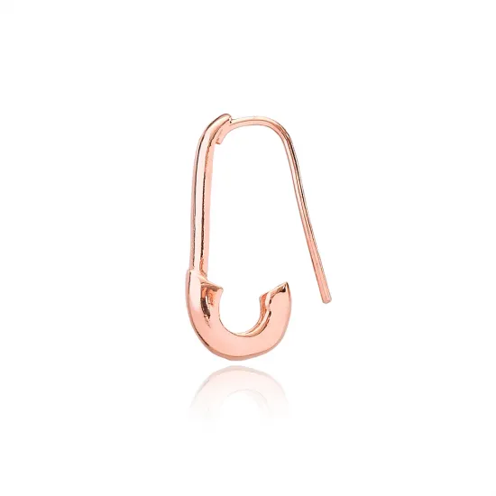 Safety Pin Single 925 Sterling Silver Earrings Safety Pin Single 925 Sterling Silver Earrings