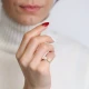 Little Finger Two Round Shape CZ Adjustable Silver Ring | 925 Sterling Silver Wholesale | Sade Silver Little Finger Two Round Shape CZ Adjustable Silver Ring - Sade 925 Silver Jewelry