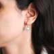 Mother Of Pearl Heart CZ Dangle 925 Silver Earrings Mother Of Pearl Heart CZ Dangle 925 Silver Earrings