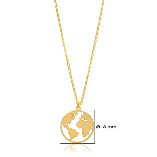 Plain Earth 925 Sterling Silver Necklace