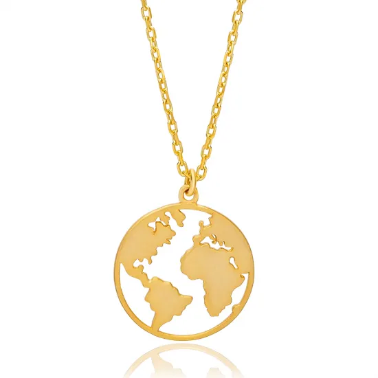 Plain Earth 925 Sterling Silver Necklace