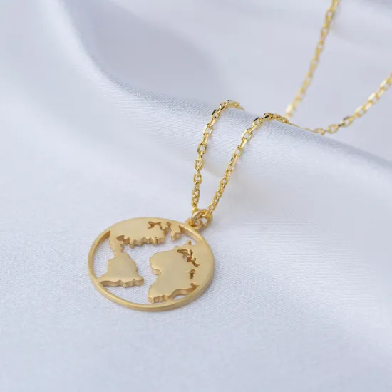 Plain Earth 925 Sterling Silver Necklace