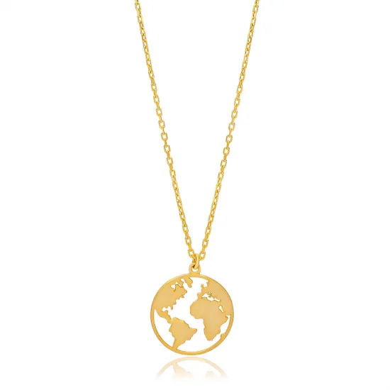 Plain Earth 925 Sterling Silver Necklace