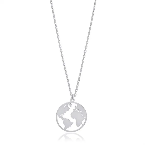 Plain Earth 925 Sterling Silver Necklace