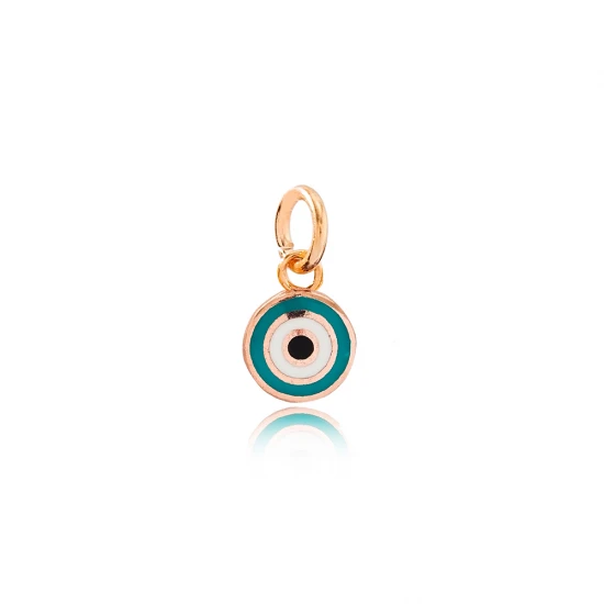 Round Shape Evil Eye Enamel 925 Sterling Silver Pendant Round Shape Evil Eye Enamel 925 Sterling Silver Pendant