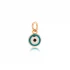 Round Shape Evil Eye Enamel 925 Sterling Silver Pendant