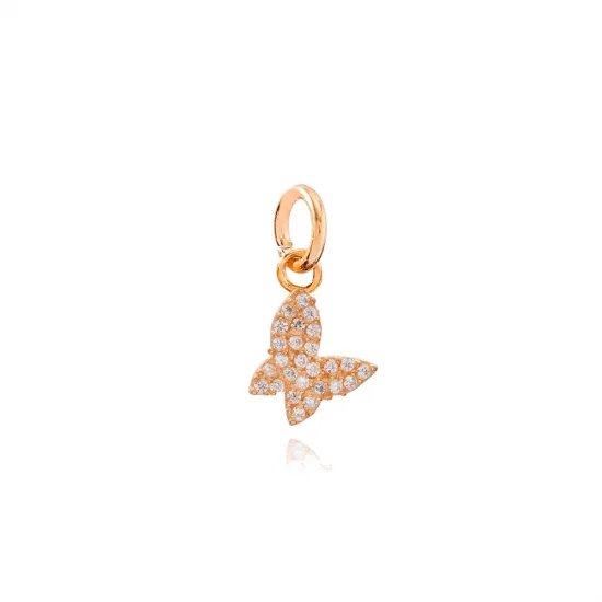 Single Butterfly CZ 925 Sterling Silver Pendant