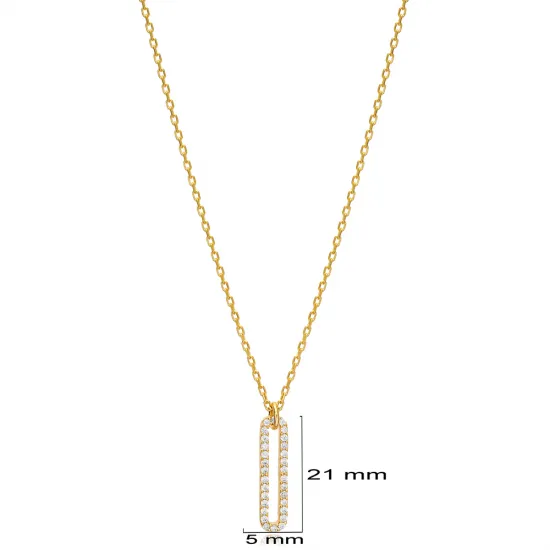 Tiny Geometric Shape CZ 925 Sterling Silver Necklace
