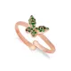 Butterfly Emerald Adjustable 925 Sterling Silver Ring Butterfly Emerald Adjustable 925 Sterling Silver Ring