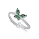 Butterfly Emerald Adjustable 925 Sterling Silver Ring Butterfly Emerald Adjustable 925 Sterling Silver Ring