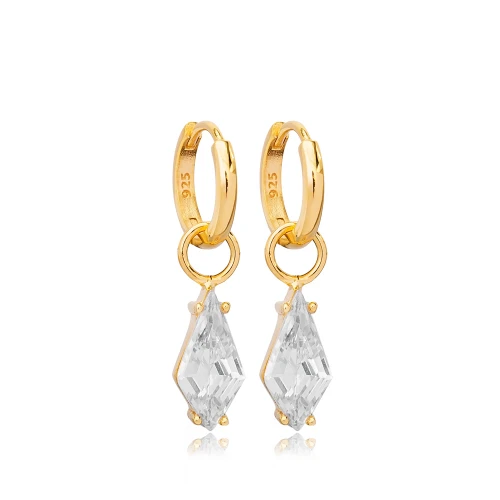 Marquise Shape CZ Dangle 925 Sterling Silver Earrings
