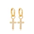 Cross CZ Christian Collection Dangle Silver Earrings