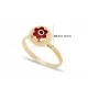 Cute Round Shape Red Evil Eye Woman 925 Silver Ring Cute Round Shape Red Evil Eye Woman 925 Silver Ring