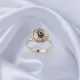 New Fashion Round Shape Red Evil Eye Design Woman Ring Turkish Handmade Wholesale 925 Sterling Silver Jewelry