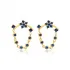 Star Chain Sapphire Silver Stud Earrings