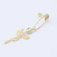 Rose Flower Safety Pin Silver Stud Earrings Rose Flower Safety Pin Silver Stud Earrings