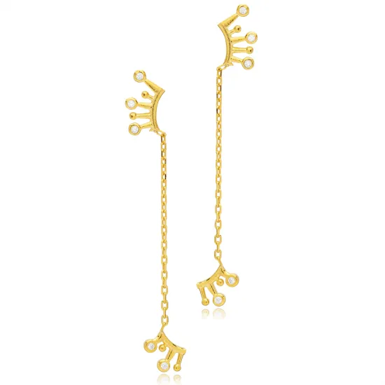 Minimalist Shiny Zircon Stone Long Earrings Minimalist Shiny Zircon Stone Long Earrings