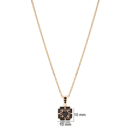 Black No Black Ink Pendant in 925 Silver