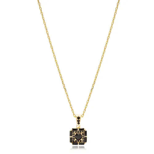 Black No Black Ink Pendant in 925 Silver