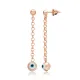 Chain Evil Eye Long Sterling Silver Earrings Chain Evil Eye Long Sterling Silver Earrings