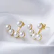 Pearl Design Ear Jackets Earrings Turkish Handmade Wholesale 925 Sterling Silver Jewelry Pearl Design Ear Jackets Earrings Turkish Handmade Wholesale 925 Sterling Silver Jewelry