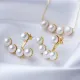 Pearl Design Ear Jackets Earrings Turkish Handmade Wholesale 925 Sterling Silver Jewelry Pearl Design Ear Jackets Earrings Turkish Handmade Wholesale 925 Sterling Silver Jewelry