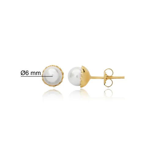 Minimalist Single Pearl 925 Sterling Silver Earrings Minimalist Single Pearl 925 Sterling Silver Earrings