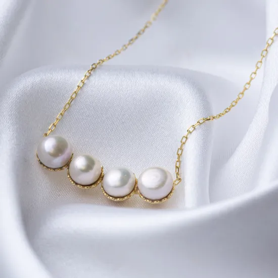 Elegant Pearl Design Charm Necklace Woman Pendant Turkish Handmade Wholesale Jewelry 925 Sterling Silver Jewelry Elegant Pearl Design Charm Necklace Woman Pendant Turkish Handmade Wholesale Jewelry 925 Sterling Silver Jewelry