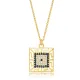 Greek Motif Evil Eye Design Square Geometric Shape Charm Necklace Turkish Handmade Wholesale Jewelry 925 Sterling Silver Pendant Greek Motif Evil Eye Design Square Geometric Shape Charm Necklace Turkish Handmade Wholesale Jewelry 925 Sterling Silver Pendant