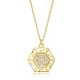 Hexagon Geometric Shape Greek Motif 925 Silver Necklace Hexagon Geometric Shape Greek Motif 925 Silver Necklace