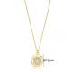 Round Shape Zircon Stone Greek Motif Design Charm Necklace Turkish Handmade Wholesale Jewelry 925 Sterling Silver Pendant