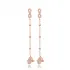Hamsa Infinity CZ Long 925 Sterling Silver Earrings