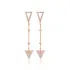 Triangle Geometric CZ Long 925 Sterling Silver Earrings