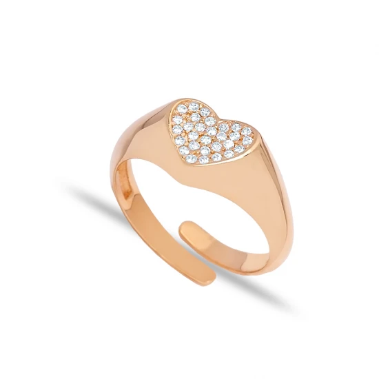 CZ Heart Adjustable 925 Sterling Silver Ring CZ Heart Adjustable 925 Sterling Silver Ring
