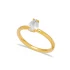 Clear Pear Solitaire CZ 925 Sterling Silver Ring