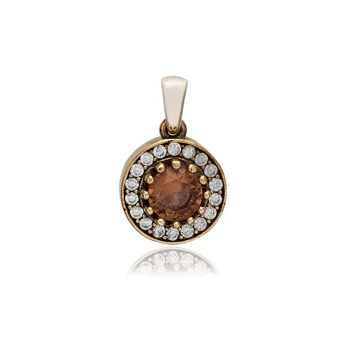 Round Shape Zultanite CZ 925 Sterling Silver Pendant