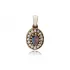 Oval Shape Mystic Topaz CZ Stone Authentic Pendant Charm Turkish Handmade Wholesale 925 Sterling Silver Jewelry