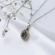 Pear Shape Emerald CZ 925 Sterling Silver Pendant