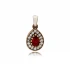 Pear Shape Emerald CZ Sterling Silver Pendant