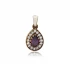 Pear Shape Amethsyt CZ 925 Sterling Silver Pendant