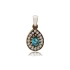 Pear Shape Aquamarine CZ 925 Sterling Silver Pendant