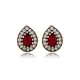 Pear Shape Garnet CZ 925 Sterling Silver Earrings Pear Shape Garnet CZ 925 Sterling Silver Earrings