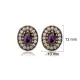 Oval Shape Amethyst CZ Stone Authentic Stud Earrings Turkish Handmade Wholesale Jewelry 925 Sterling Silver Earrings Oval Shape Amethyst CZ Stone Authentic Stud Earrings Turkish Handmade Wholesale Jewelry 925 Sterling Silver Earrings