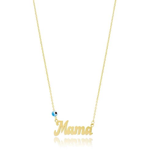 Mama Evil Eye Turkey 925 Sterling Silver Necklace