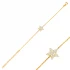 Clear Cubic CZ Star 925 Sterling Silver Bracelet